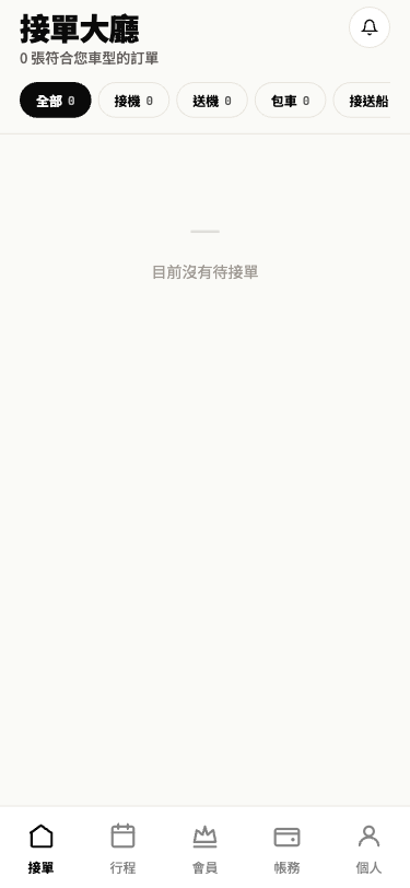 接單大廳畫面